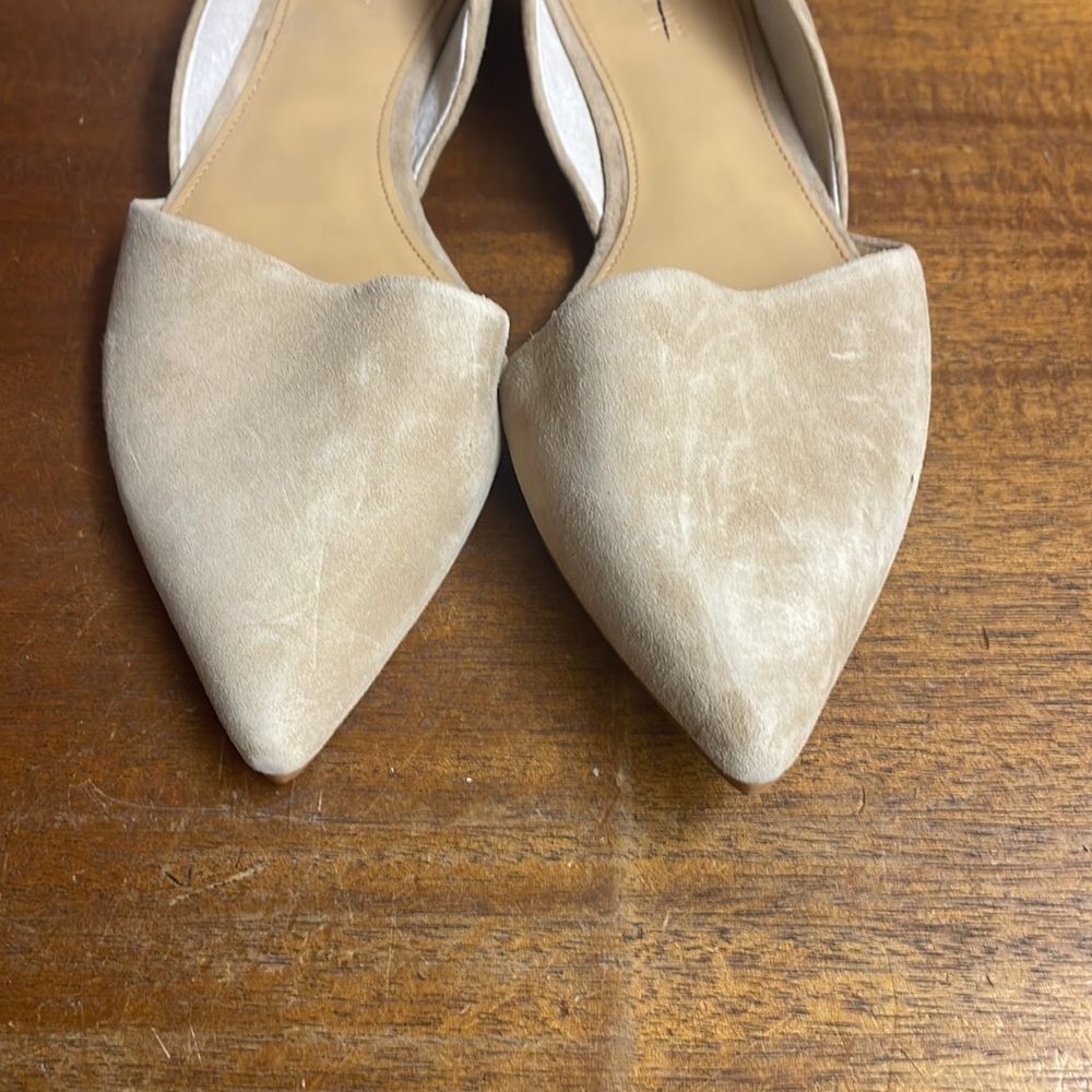 JCrew Factory Womens Zoe suede d'Orsay flats Item F5310 Used - Picture 6 of 8